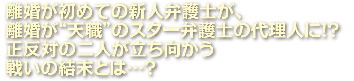 離婚が初めての新人弁護士が、離婚が“天職”のスター弁護士の代理人に！？正反対の二人が立ち向かう戦いの結末とは…？